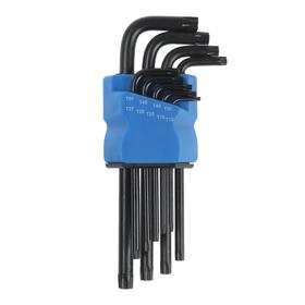 Набор ключей ТУНДРА black, TORX Tamper, удлиненные, CrV, TT10 - TT50, 9 шт. 2354403