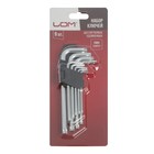 Набор ключей ЛОМ, TORX Tamper, удлиненных, TT10 - TT50, 9 шт. 2354390 Набор ключей ЛОМ, TORX Tamper, удлиненных, TT10 - TT50, 9 шт. 2354390