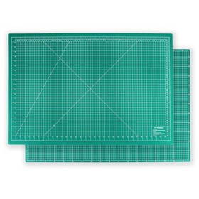 Мат для резки, двусторонний, 90 × 60 см, А1, цвет зелёный, AU-A1