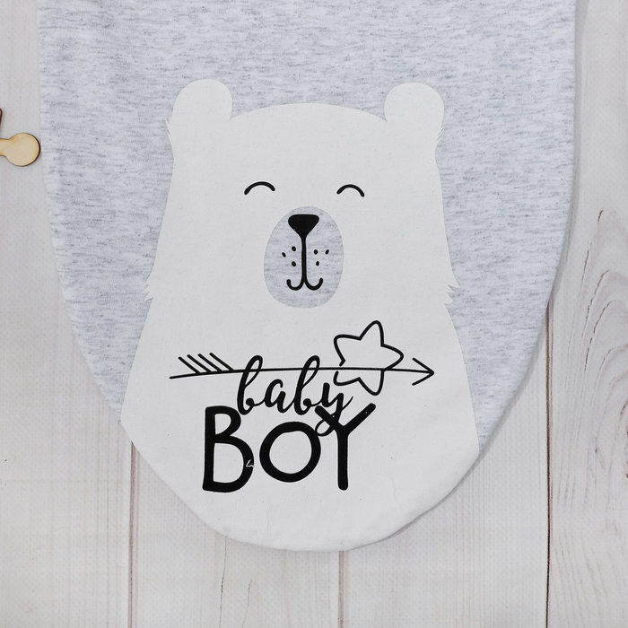 Пеленка-кокон Крошка Я "Baby bear", рост 50-62см (0-3мес)