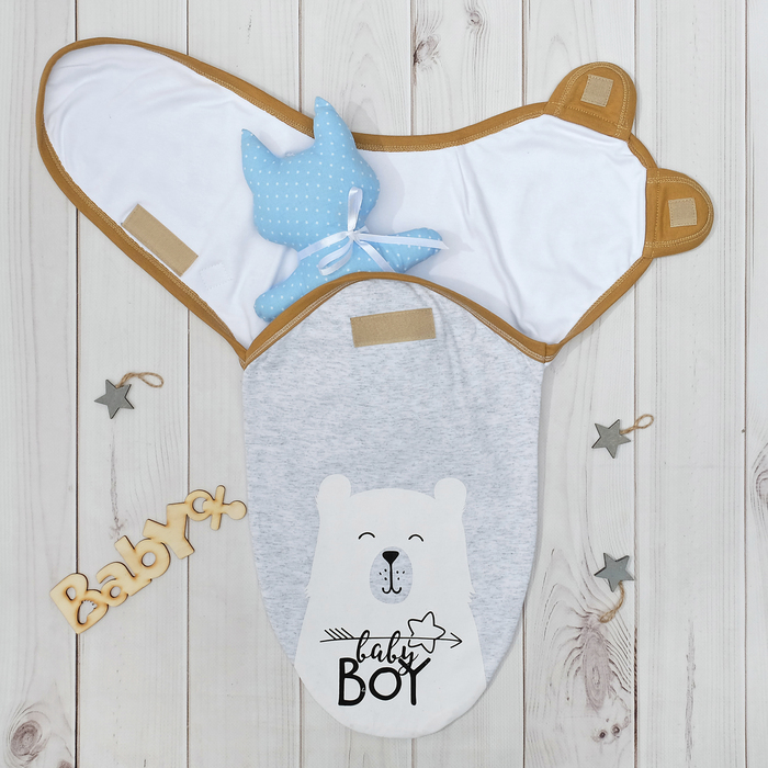 Пеленка-кокон Крошка Я "Baby bear", рост 50-62см (0-3мес)