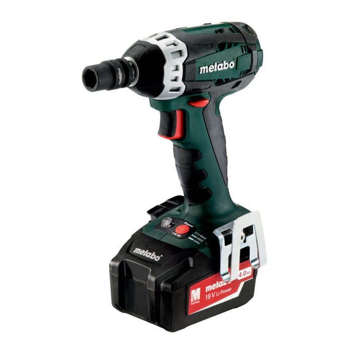 Гайковерт Metabo SSW 18 LTX 200, акк. 18В, 2х4Ач, 100/140/210Нм, 900/1650/2300об/мин, 1/2&quot;