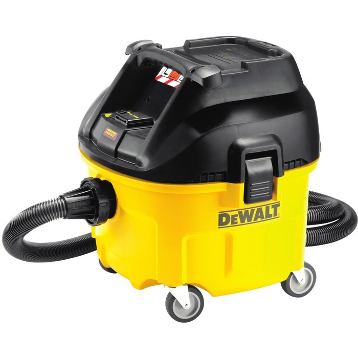 Строительный пылесос DeWalt DWV 901 L, 1400Вт, 4080л/мин, 30л, шланг 4м х 32мм, 9.5кг