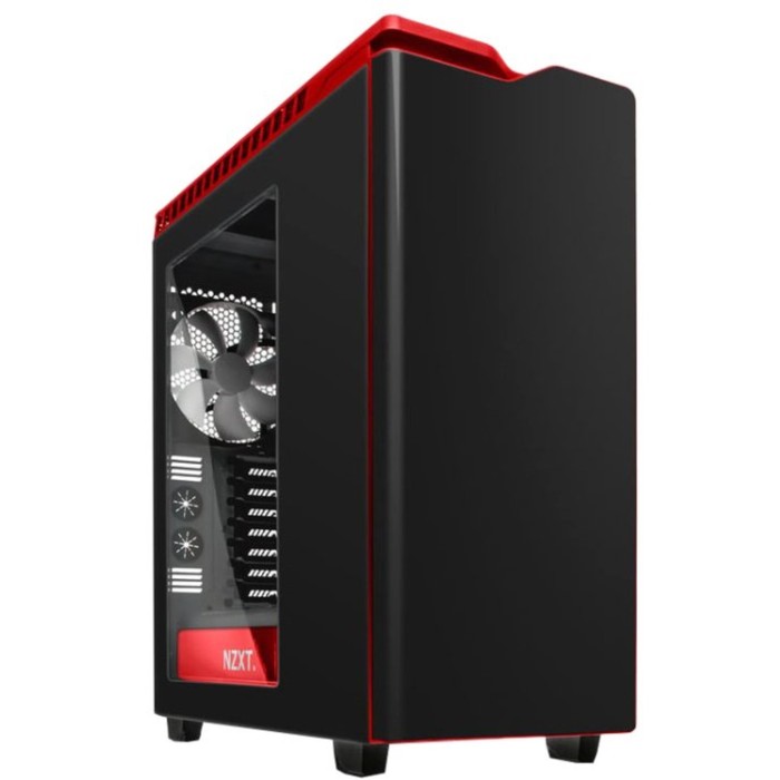 Корпус NZXT H440, без БП, ATX, черно-красный