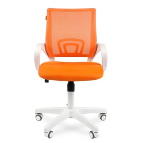 Офисное кресло Chairman 696, белый пластик, оранжевый
