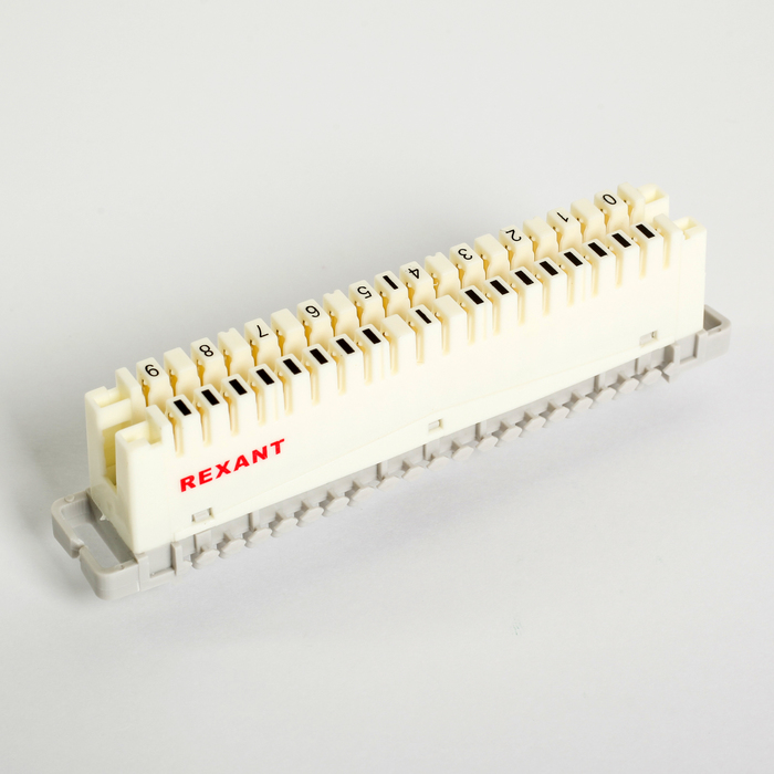 Плинт Rexant 04-0102, 10 pin, размыкаемый