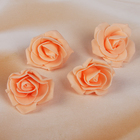 Набор цветов для декора из фоамирана, D=5 см, 4 шт, персиковый - фото 456135
