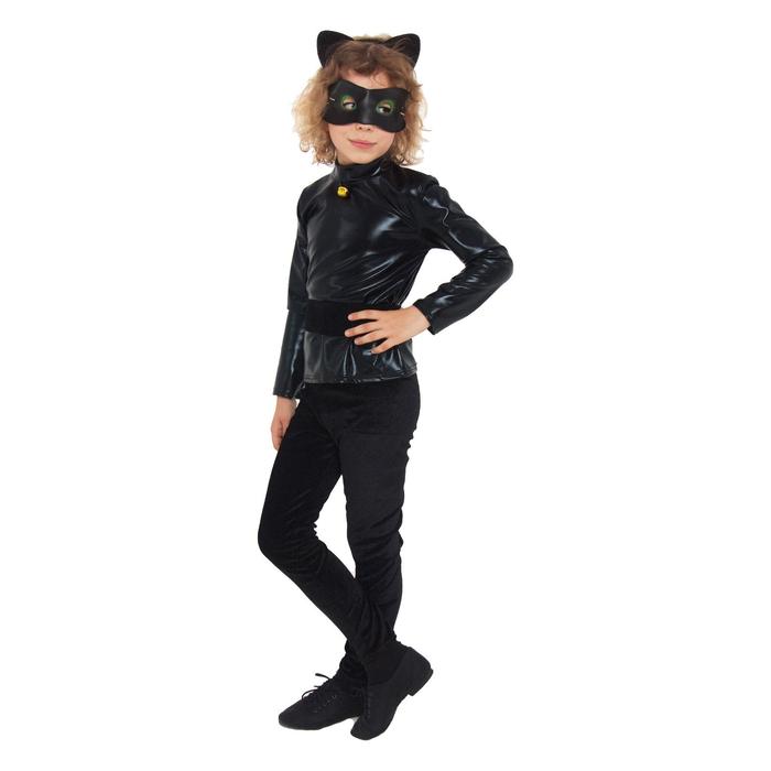 Карнавальный костюм «Супер-кот», размер 32, рост 122 см - фото 338308