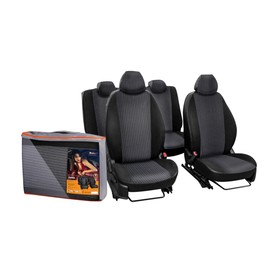 Авточехлы Airline ACCS-L-01 "Лима", Chevrolet Lacetti 2004-, Daewoo Gentra 2013-, 12 предметов, черный 2995278