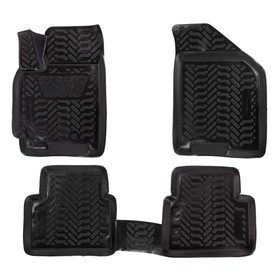 Коврик Airline ACM-PS-21, Chevrolet Lacetti 2004-2012, высокий борт, полимерные, черные, набор 4 шт. 2995213
