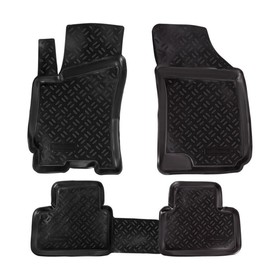Коврик Airline ACM-PS-22, Chevrolet Lanos 1997-2009, высокий борт, полимерные, черные, набор 4 шт. 2995214