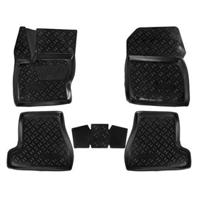 Коврик в салон Airline ACM-PS-29, Ford Focus II 2011-, высокий борт, полимерные, черные, набор 4 шт. 2995221
