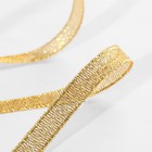 Лента парчовая, 10 мм, 23 ± 1 м, цвет золотой 2611726