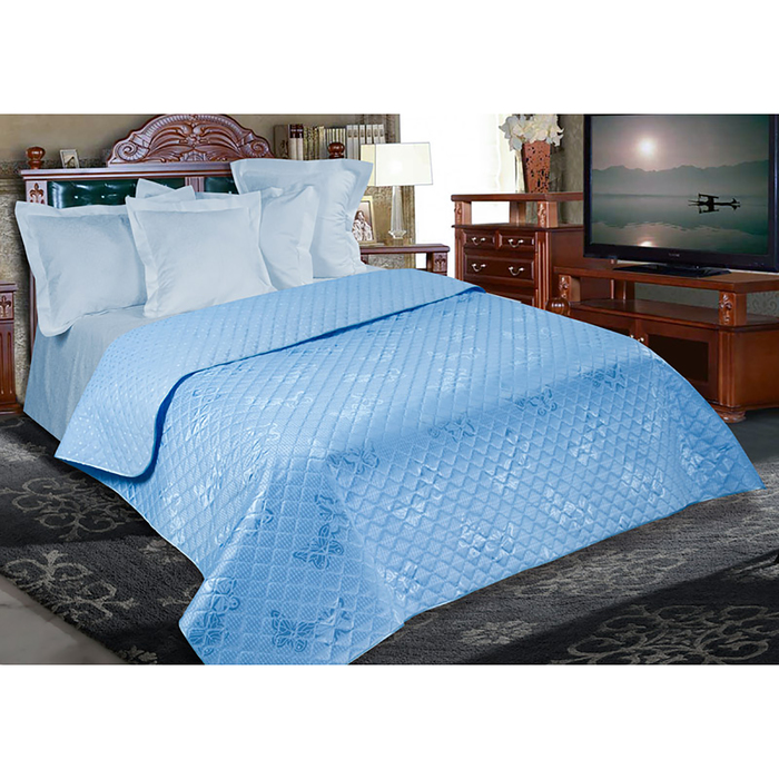 Покрывало бирюза. Голубое покрывало на кровать. Покрывало ночь нежна лунный свет 7086-1+7757-6 150х200 бязь 120гр. На голубом покрывале. Синий плед.