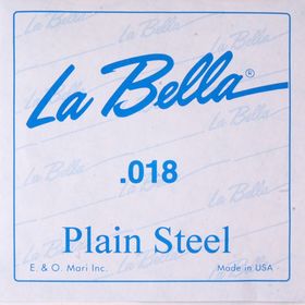 Отдельная стальная струна La Bella PS018 без оплетки, 018
