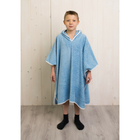 Халат-пончо для мальчика, размер 80 × 60 см, голубой, махра - фото 6230887