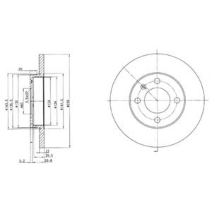 Диск тормозной DELPHI BG2116