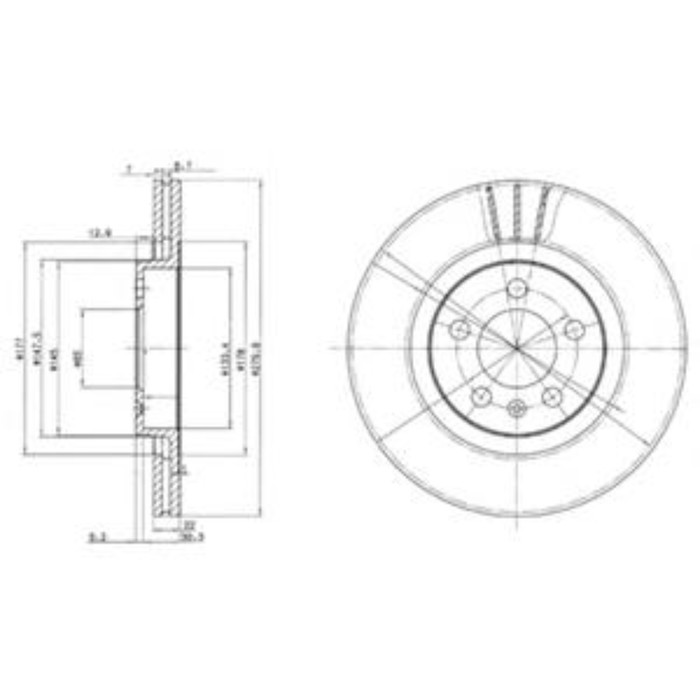 Диск тормозной DELPHI BG3036