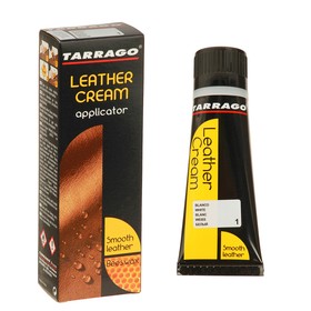 Крем для обуви Tarrago Leather Cream 001, цвет белый, туба с губкой, 75 мл