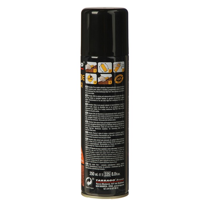 Краска для замши Tarrago Nubuk Suede Renovator 018, цвет чёрный, 250 мл