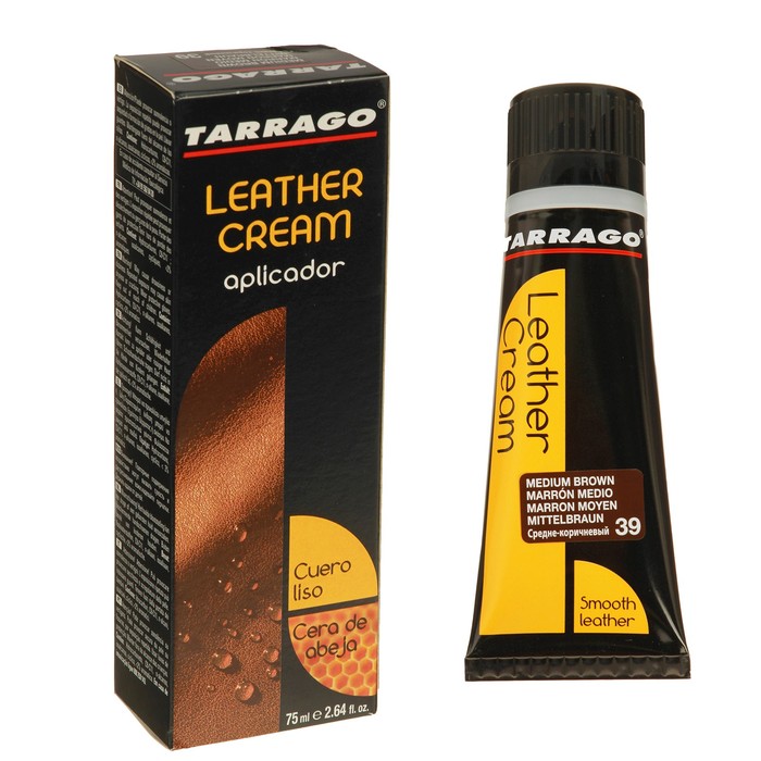 Крем для обуви Tarrago Leather Cream 039, ТСО87/75-039,  Средне-коричневый, 75 мл