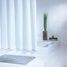 Штора для ванной комнаты Standard, цвет белый 180×200 см