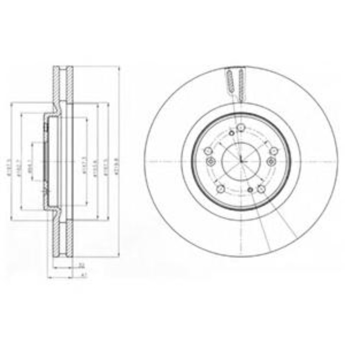 Диск тормозной DELPHI BG4225