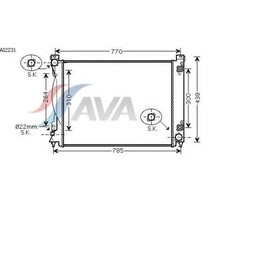 Радиатор системы охлаждения  AVA QUALITY COOLING AI2231 3022365