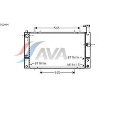 Радиатор системы охлаждения  AVA QUALITY COOLING TO2494 3022385