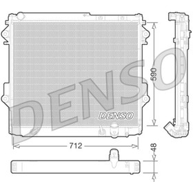 Радиатор охлаждения двигателя Denso DRM50075 3022405