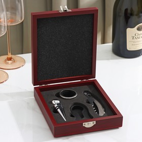 Wine set "President" of 4 items: opener, stopper, ring, cutter for foil
