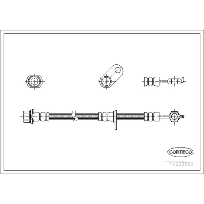 Шланг тормозной Corteco 19033552