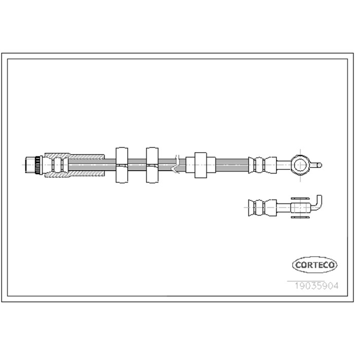 Шланг тормозной Corteco 19035904