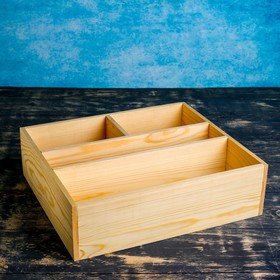 Ящик деревянный 34.5×30×10 см подарочный комодик
