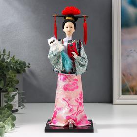 Кукла коллекционная "Китаянка в национальном платье с собакой" 32х12,5х12,5 см в Донецке