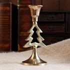 Aluminium candle holder "Tree" in 1 candle 6,5x6,5x15 cm