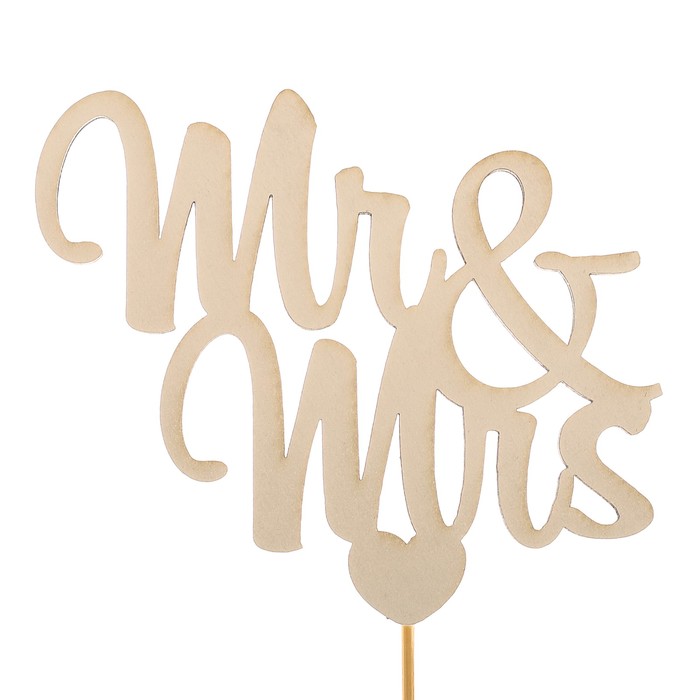 Топпер «Mr&amp;Mrs», белый, 11х9,5 см