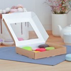 Коробка самосборная бесклеевая, крафт 16 х 16 х 3 см 2968415