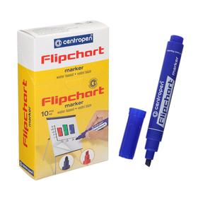 Маркер для флипчарта, Centropen 8560 FLIPCHART, скошенный, 1-4.6 мм, синий