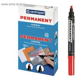 Marker permanent beveled 1.0-4.6 mm Centropen 8576 red