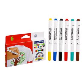 Набор маркеров для ткани 6 цветов 3.9 мм Centropen 2739, линия 1,8 мм