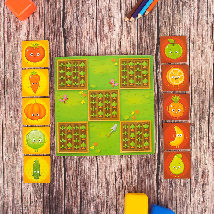 Логическая игрушка крестики-нолики для детей &quot;Наш огород&quot;, 10 деталей