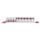 Набор торцевых головок Matrix, 1/2", 6-ти гранные, CrV, 10 шт., 10-22 мм 3052123 - фото 67165
