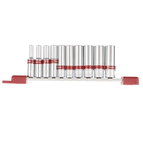 Набор удлиненных торцевых головок Matrix, 1/4", 6-ти гранные, CrV, 10 шт., 4-13 мм 3052130