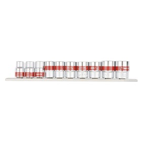 Набор торцевых головок Matrix, 3/8", 12-ти гранные, CrV, 10 шт., 9-19 мм 3052133