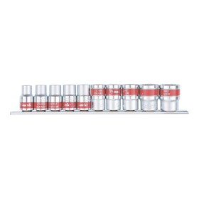 Набор торцевых головок Matrix, 1/2", 12-ти гранные, CrV, 10 шт., 10-24 мм 3052134