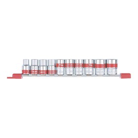 Набор универсальных торцевых головок Matrix, 1/2", Spline, CrV, 10 шт., 10-22 мм 3052135