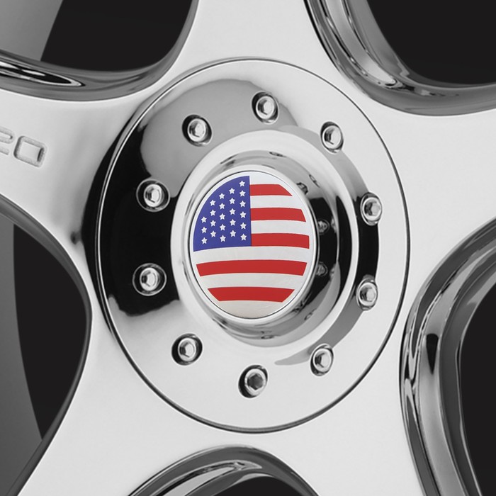 Наклейка на колпачок автомобильного диска USA, 56 мм, набор 4 шт.