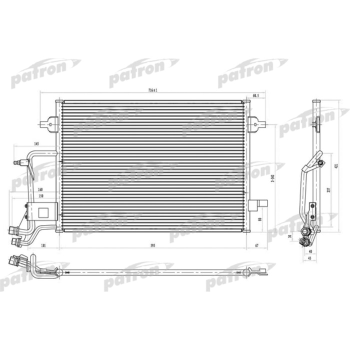 Радиатор кондиционера Patron PRS1142