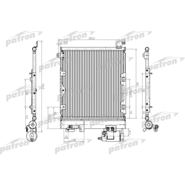 Радиатор кондиционера Patron PRS1179